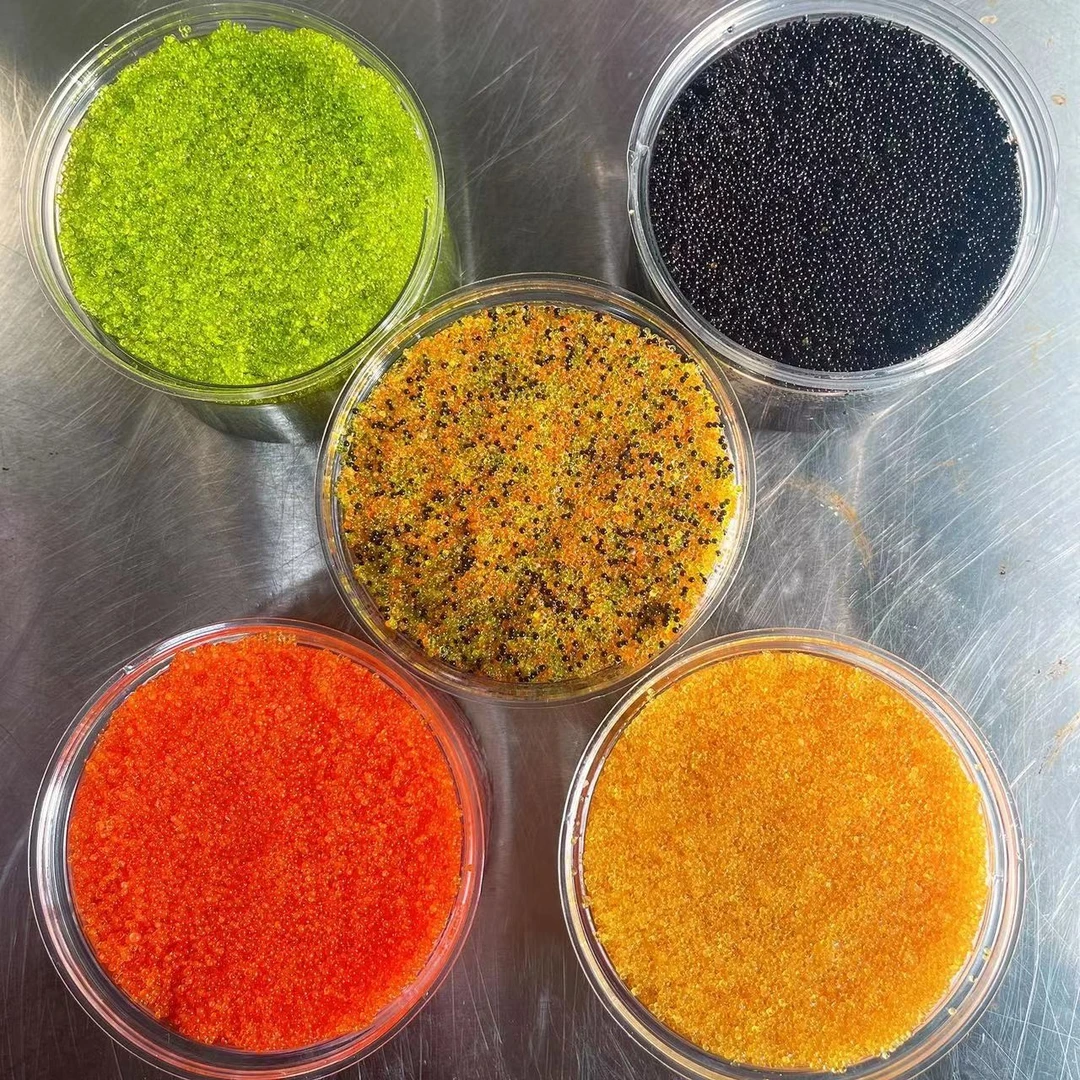 罕林调味5色飞鱼籽300克/罐500克/袋新鲜水产包装食品