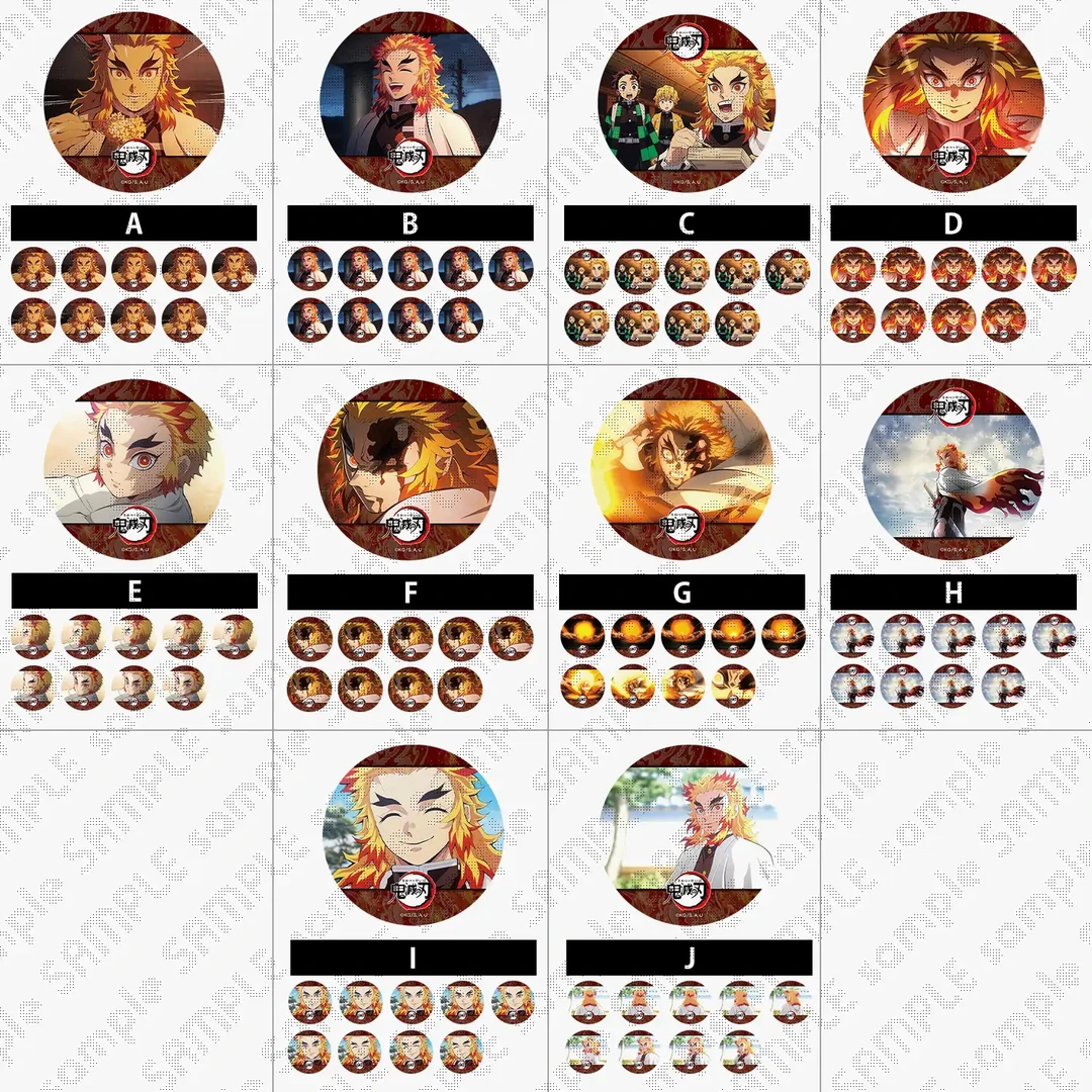 【鬼灭之刃】无限列车四周年炎柱个人光栅 色纸 拍立得 默认代拆