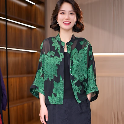 5609-25新款时尚印花上衣