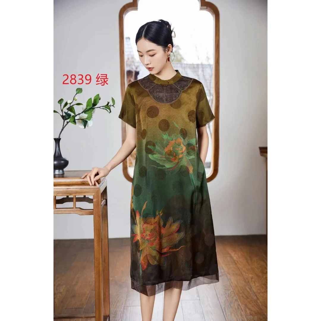 2839-11新款新中式女士连衣裙