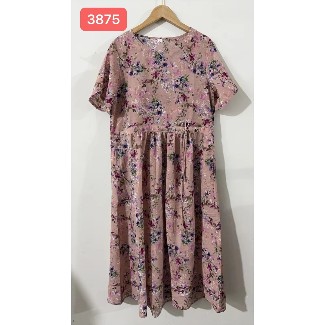 3875-11新款舒适时尚印花连衣裙