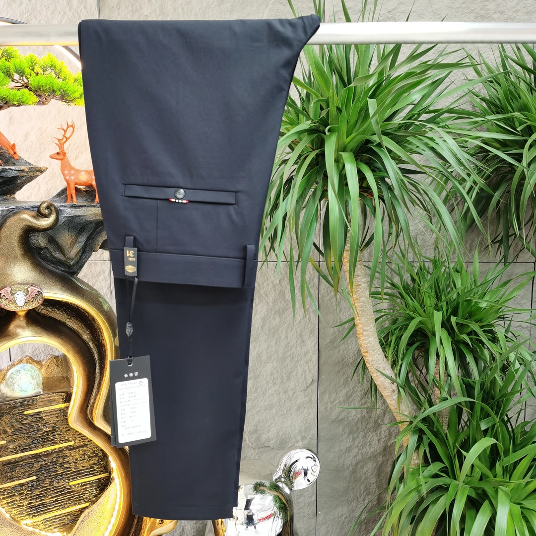 （2）男士夏季韩版深蓝色修身九分裤M65307