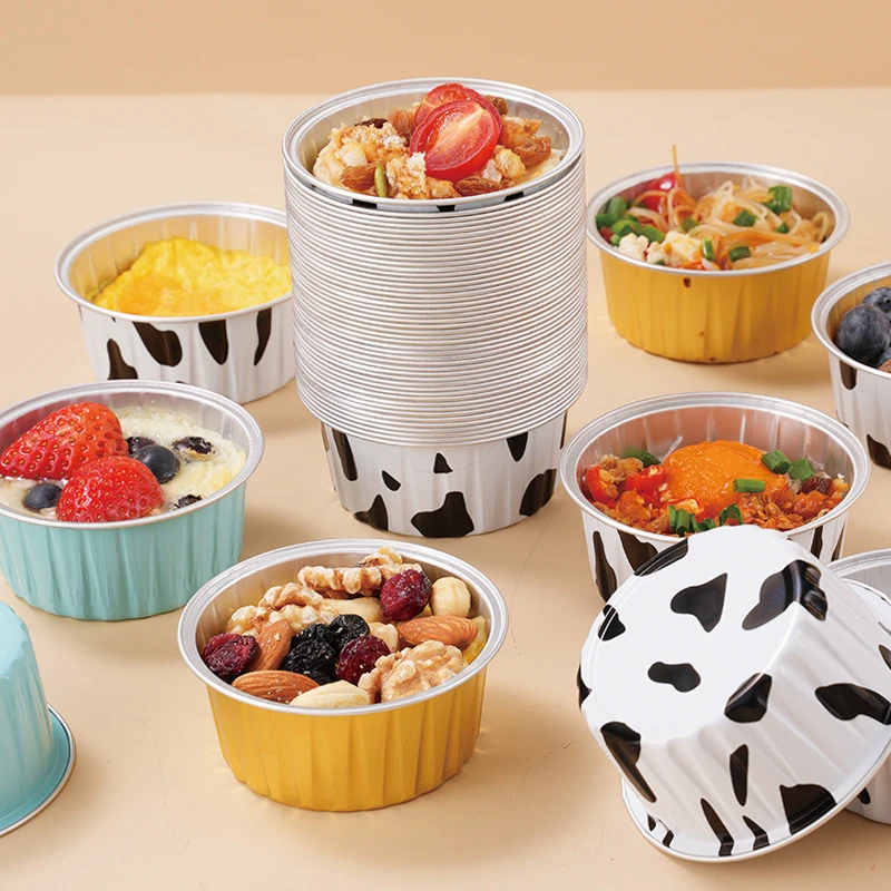 【9.9到手30只】空气炸锅锡纸碗家用烤箱烘焙模具加厚锡纸盘布丁杯