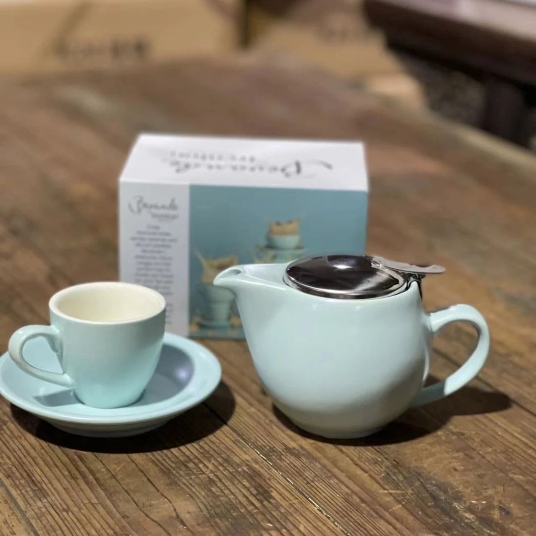 出澳洲【T家】350ml茶壶配expresso杯子- tiffany蓝