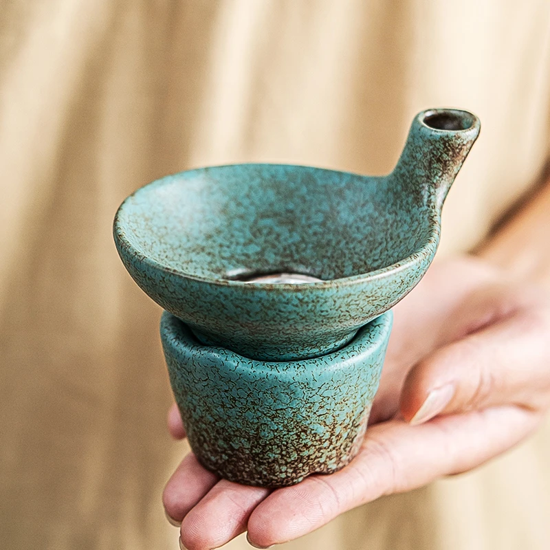 复古陶瓷茶漏窑变功夫茶具配件茶滤茶水分离茶叶滤茶器过滤器家用