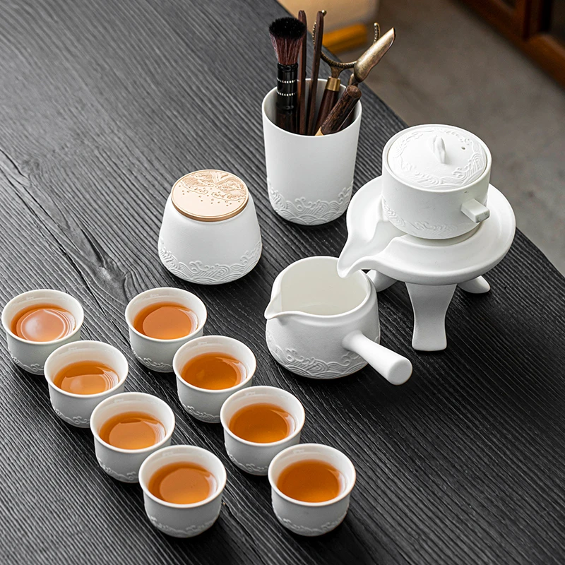 自动茶具陶瓷套装2025家用高档轻奢茶壶茶杯懒人泡茶神器泡茶套装