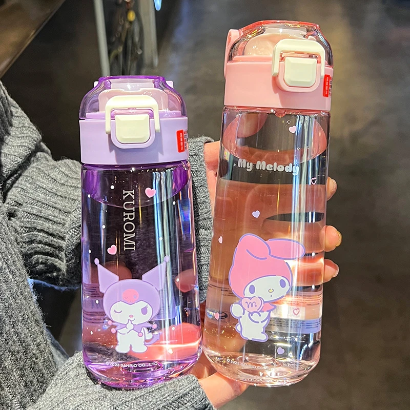 库洛米美乐蒂儿童水杯森系专用可爱直饮杯女孩小学生塑料杯子水壶