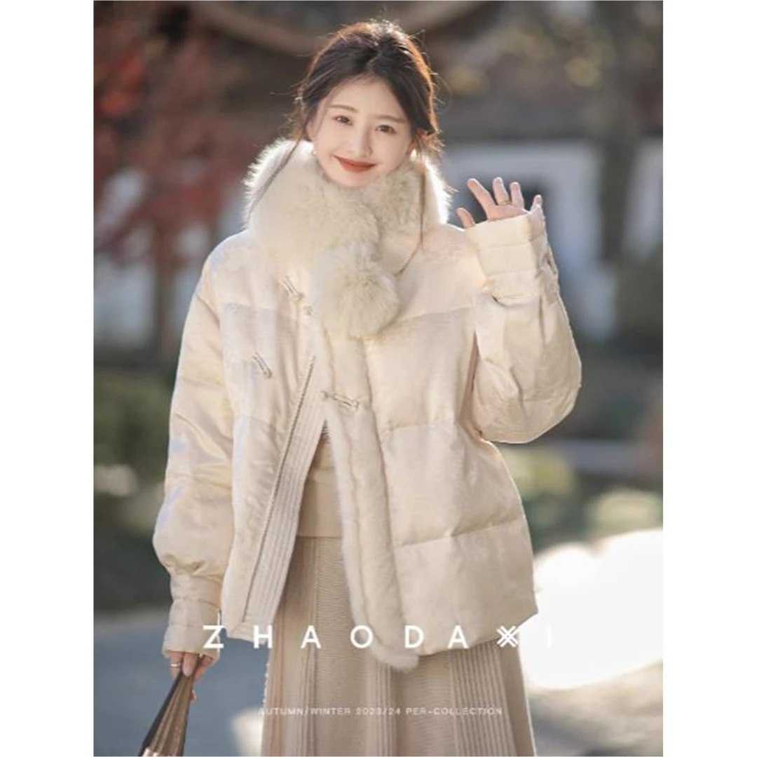 【赵大喜】现货！小雪球毛领围脖｜秋新款防风保暖毛球狐狸毛领围脖