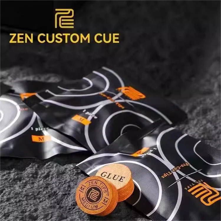 仁杆多层皮头大头杆皮头九球杆枪头14mm中式黑八台球杆