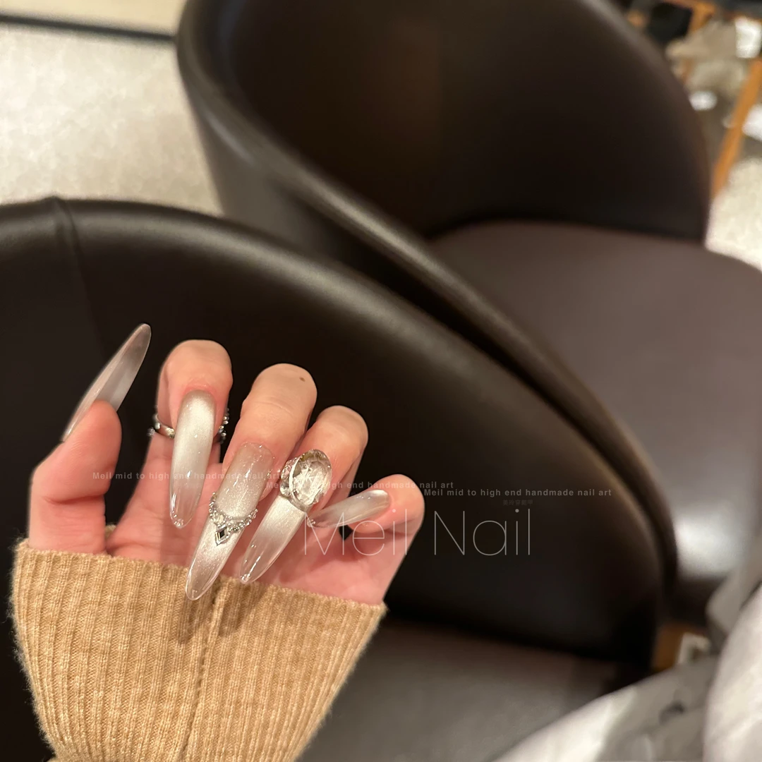 「透光光」MeiL | 28长椭圆 华子钻包边 /可拆卸氛围感猫眼