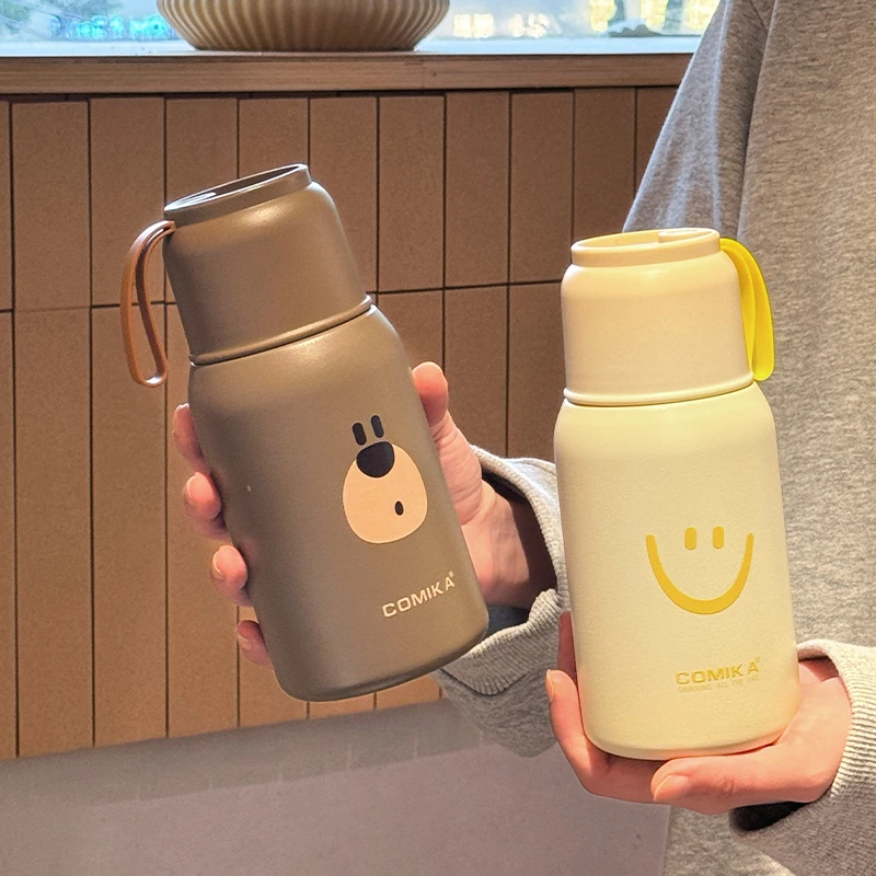comika胖墩杯呆萌简约保温杯大学生男女生高颜值便携式水杯不漏水