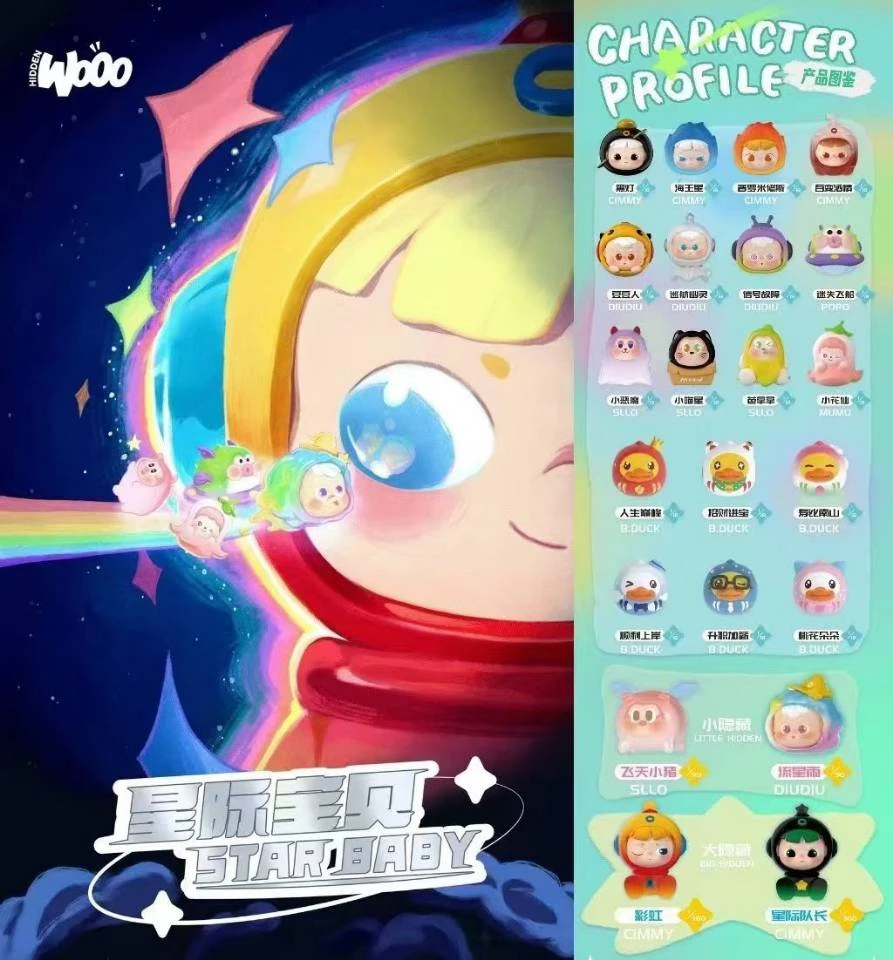 【直播拆盒】黑灯屋全明星mini星际宝贝萌粒创意周边礼物盲盒
