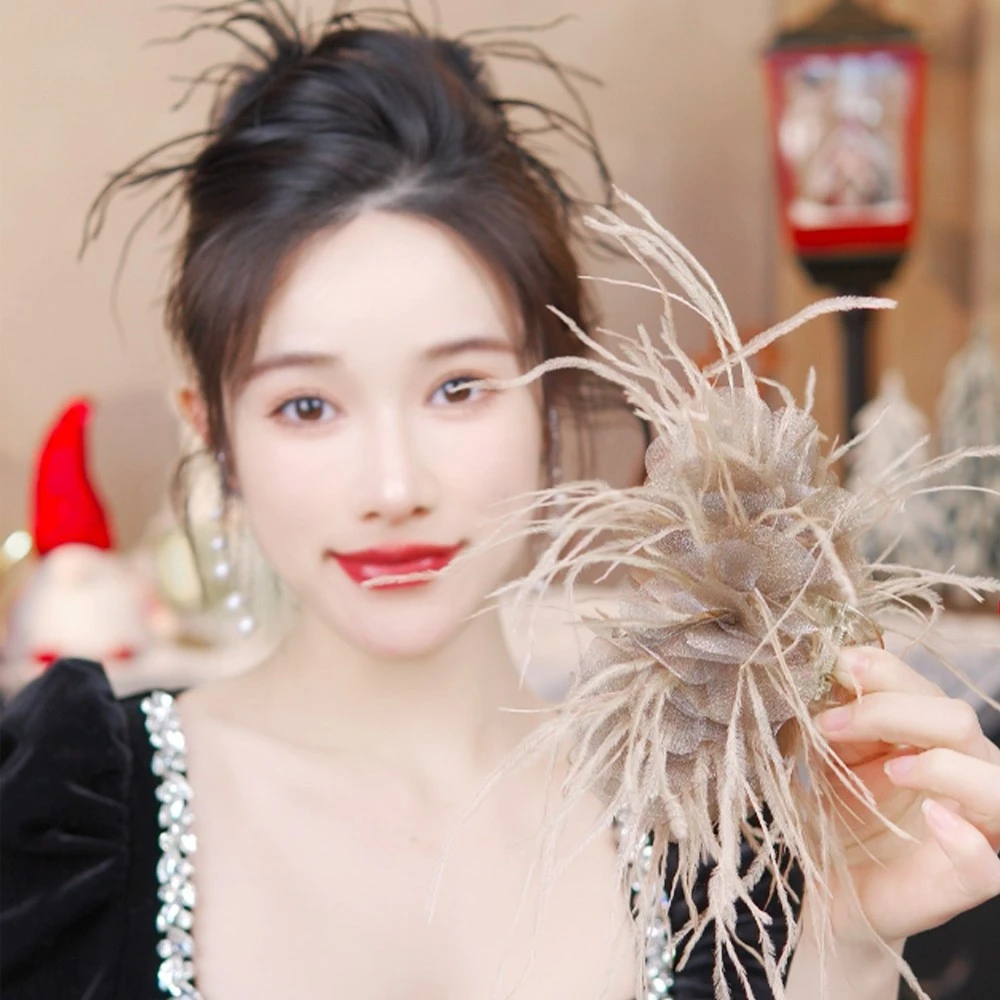 秋冬新款毛毛夹 显气质显发量百搭抓夹简约超仙发夹1130