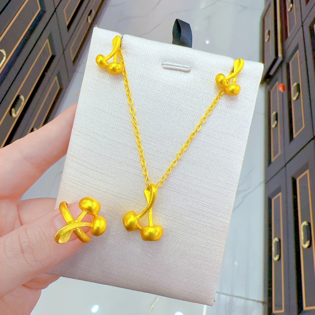 铜合金项链 爱纳扎尔新款0413001不易掉色时尚百搭欧美金色三件套