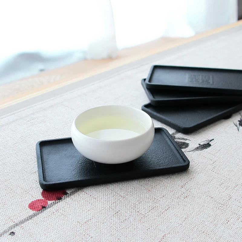 乌金石茶杯垫杯架茶托壶垫碗垫手工防烫创意简约功夫茶杯垫