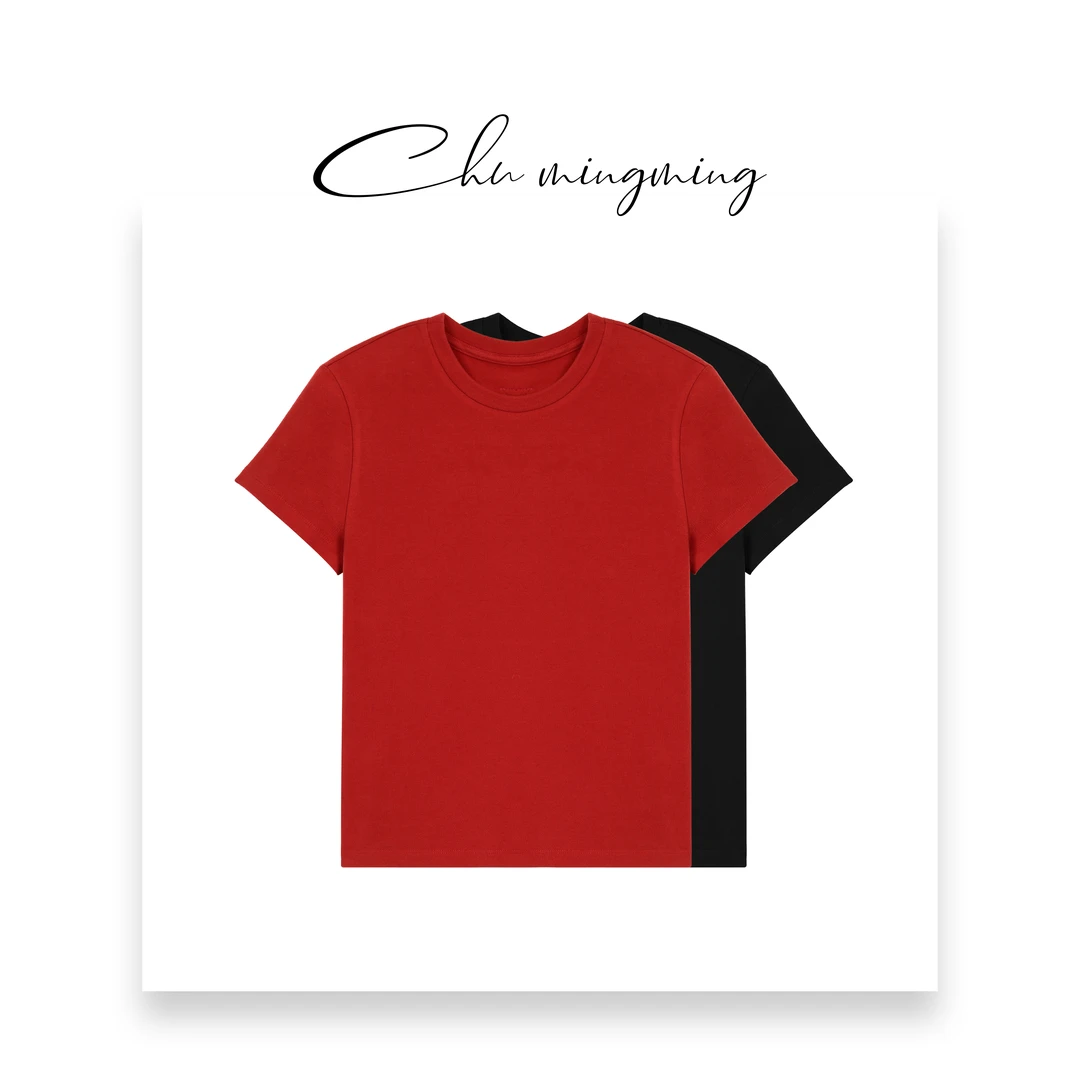 【CHU/2024SSNEW】原创设计纯色T恤CHU562