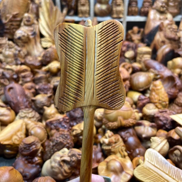 太行崖柏陈化料扇子