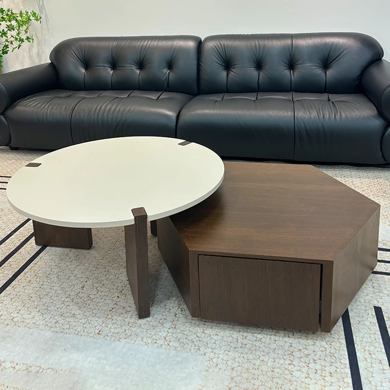 中古风茶几电视柜组合客厅家用小户型茶几组合