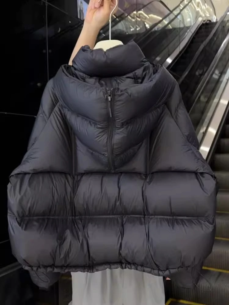 独特超好看黑色短款棉服女冬季2024年新款高级感小个子面包服外套