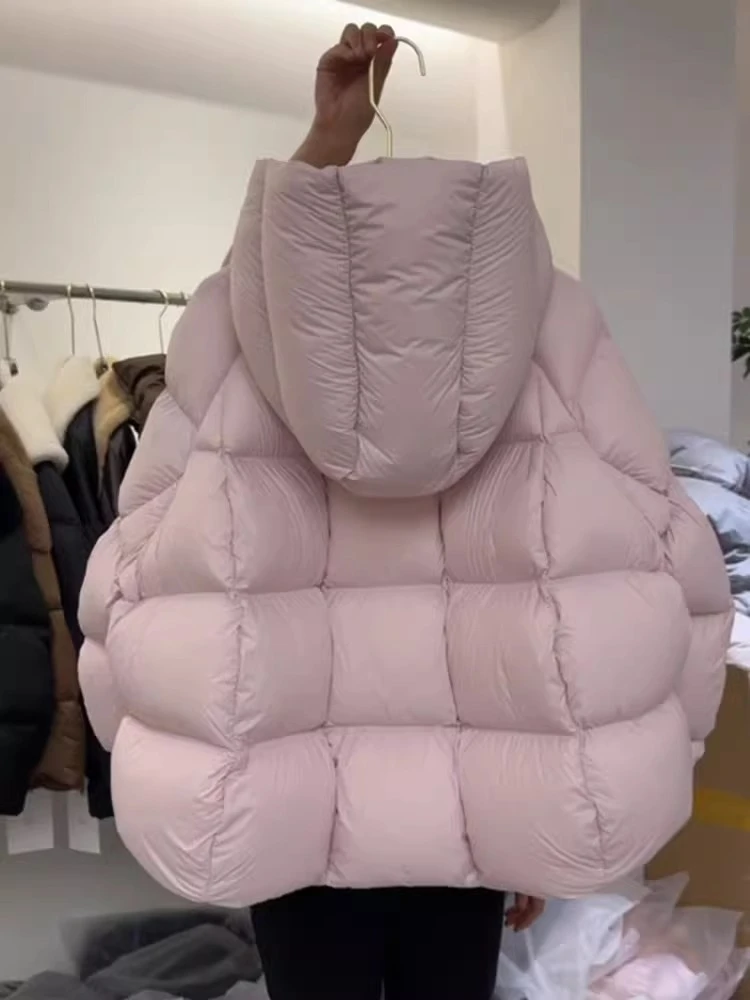 独特超好看粉色短款棉服女冬季2024新款韩系小个子保暖面包服外套