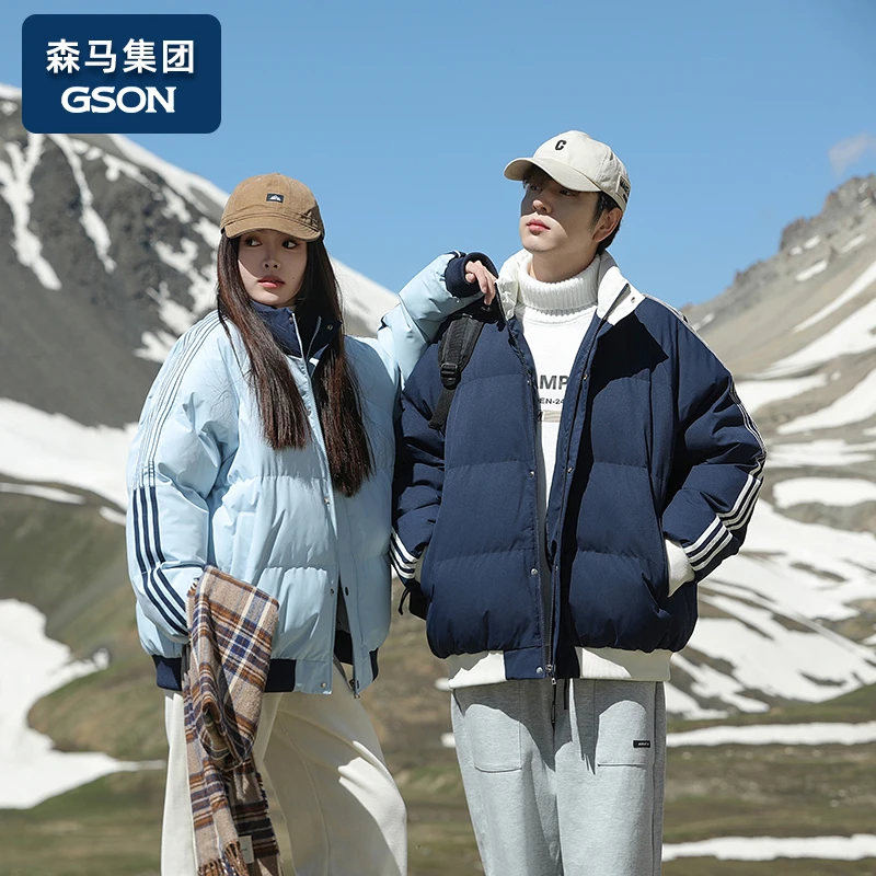 GSON棉服男冬季美式休闲外套宽松潮流面包服加厚保暖情侣棉衣棉袄