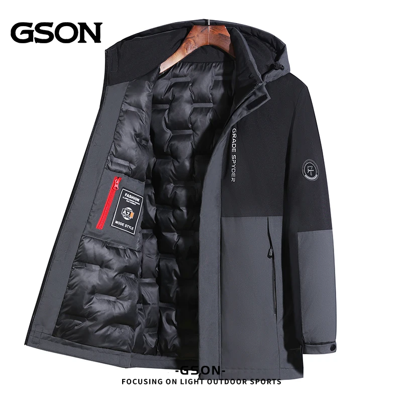 集团品牌GSON户外男士棉服外套冬季爸爸装棉衣中老年加厚棉袄大衣