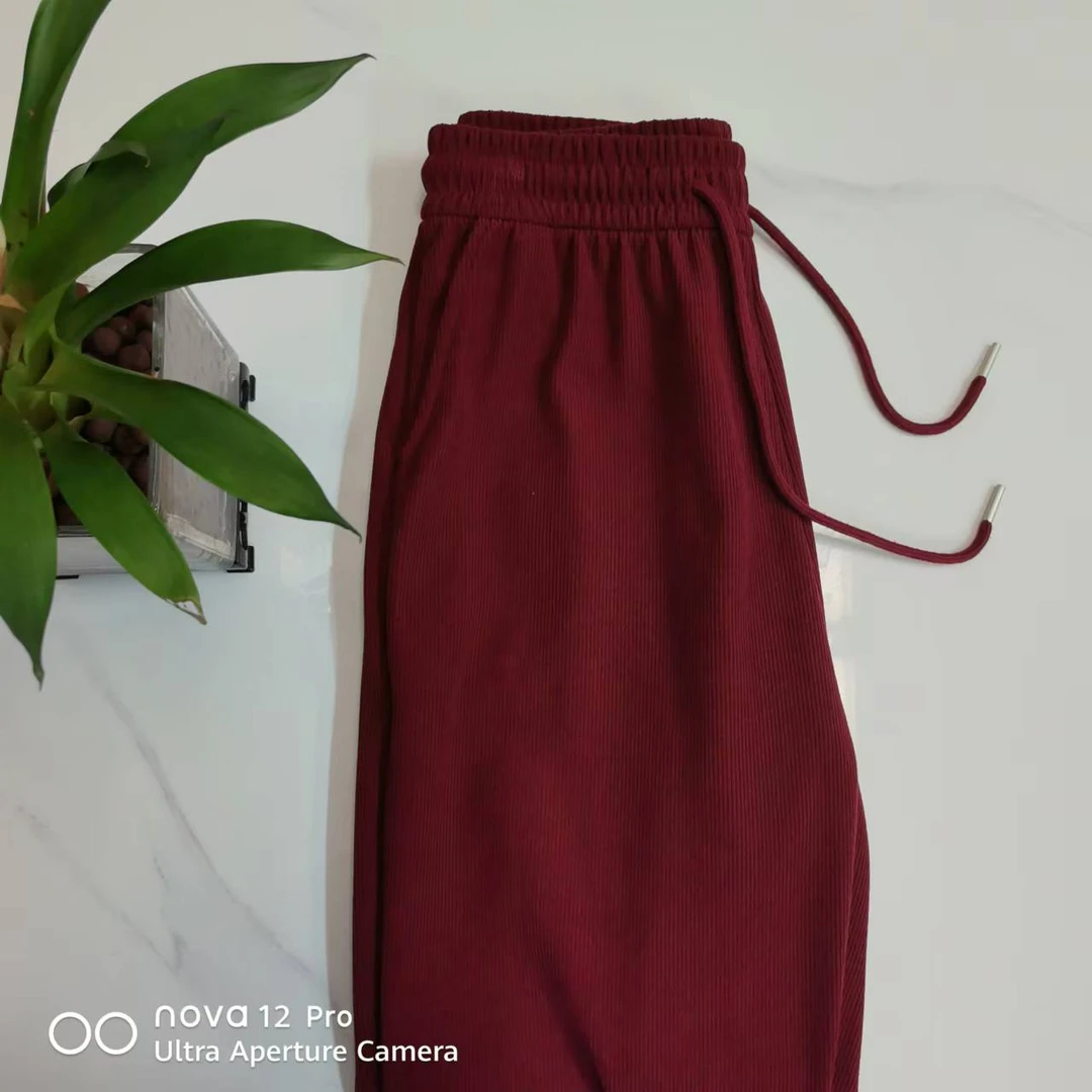 5559冬季摇粒绒时尚百搭纯色长款休闲裤