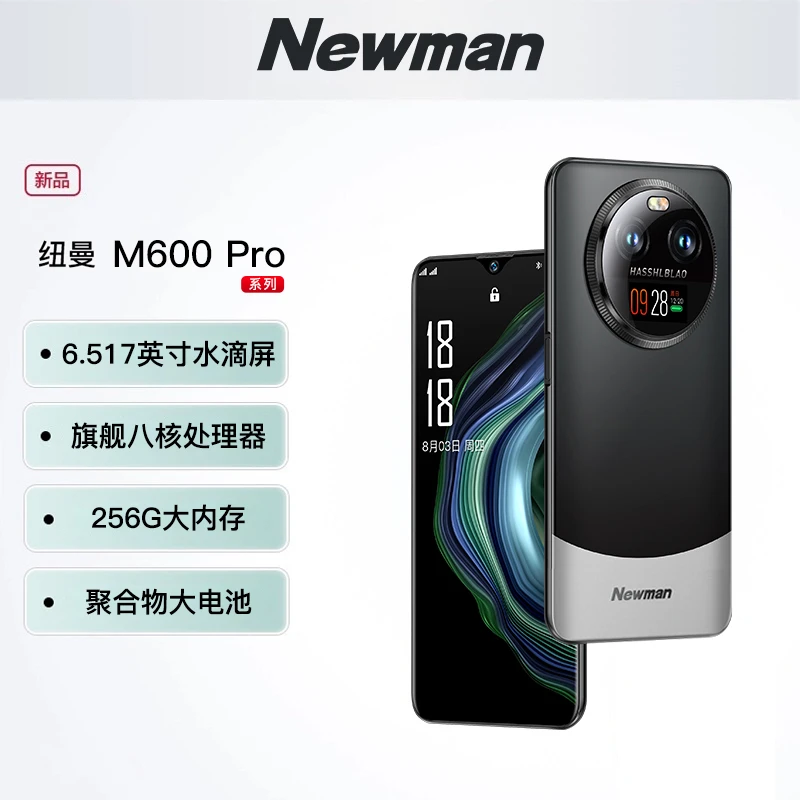 雅丹黑【官方正品】M600 pro防爆微笑双屏256G全网通纽曼智能手机