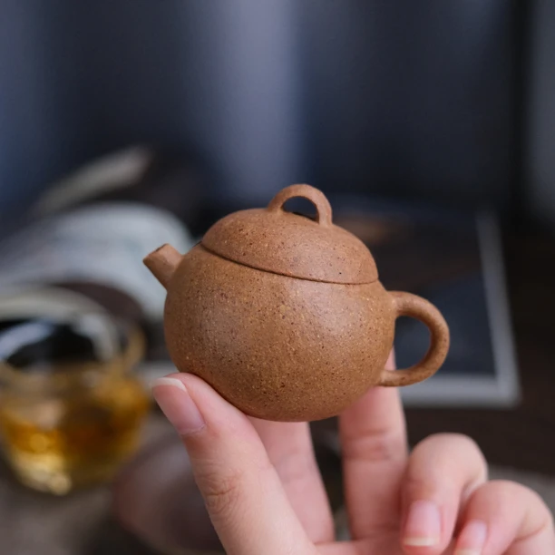 十七家【憨憨】70cc紫砂壶原创设计手工制作原矿段泥粗砂野外茶具