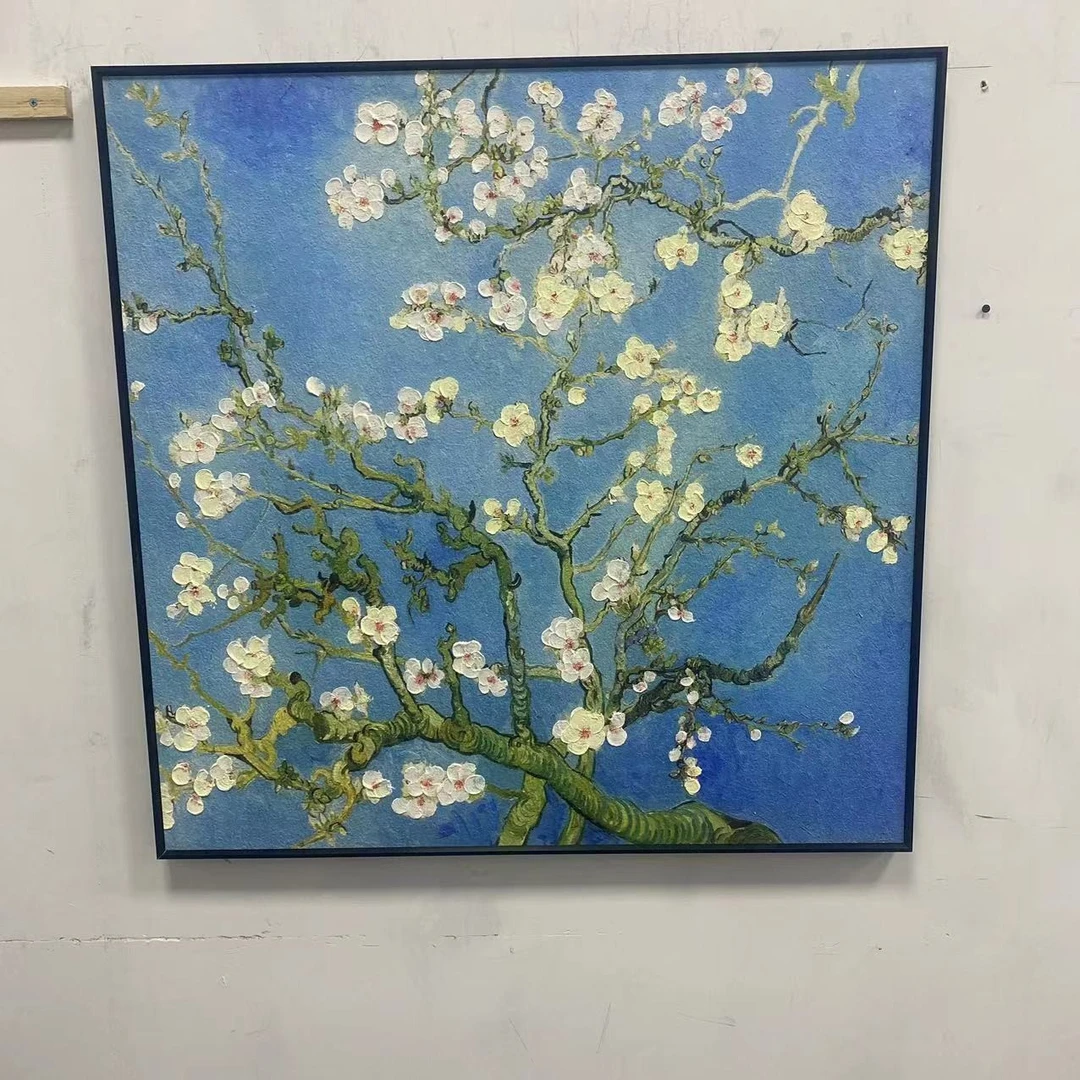 高货砂岩厚油肌理画 餐厅饭厅装饰画 铝合金边框 挂画花8080
