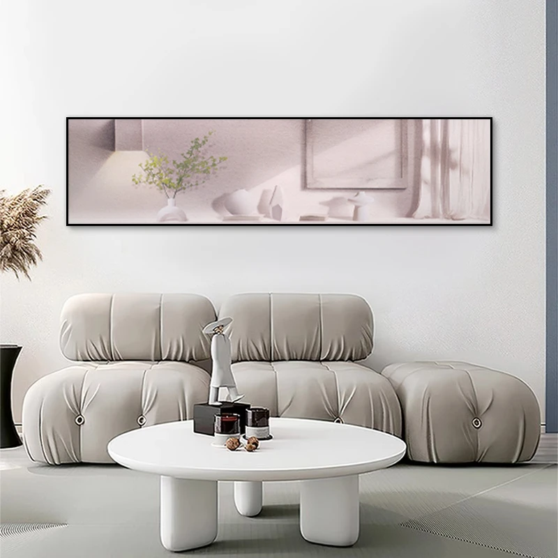 手工岩板装饰画北欧小清新花卉奶油风床头背景墙光影花卉40150