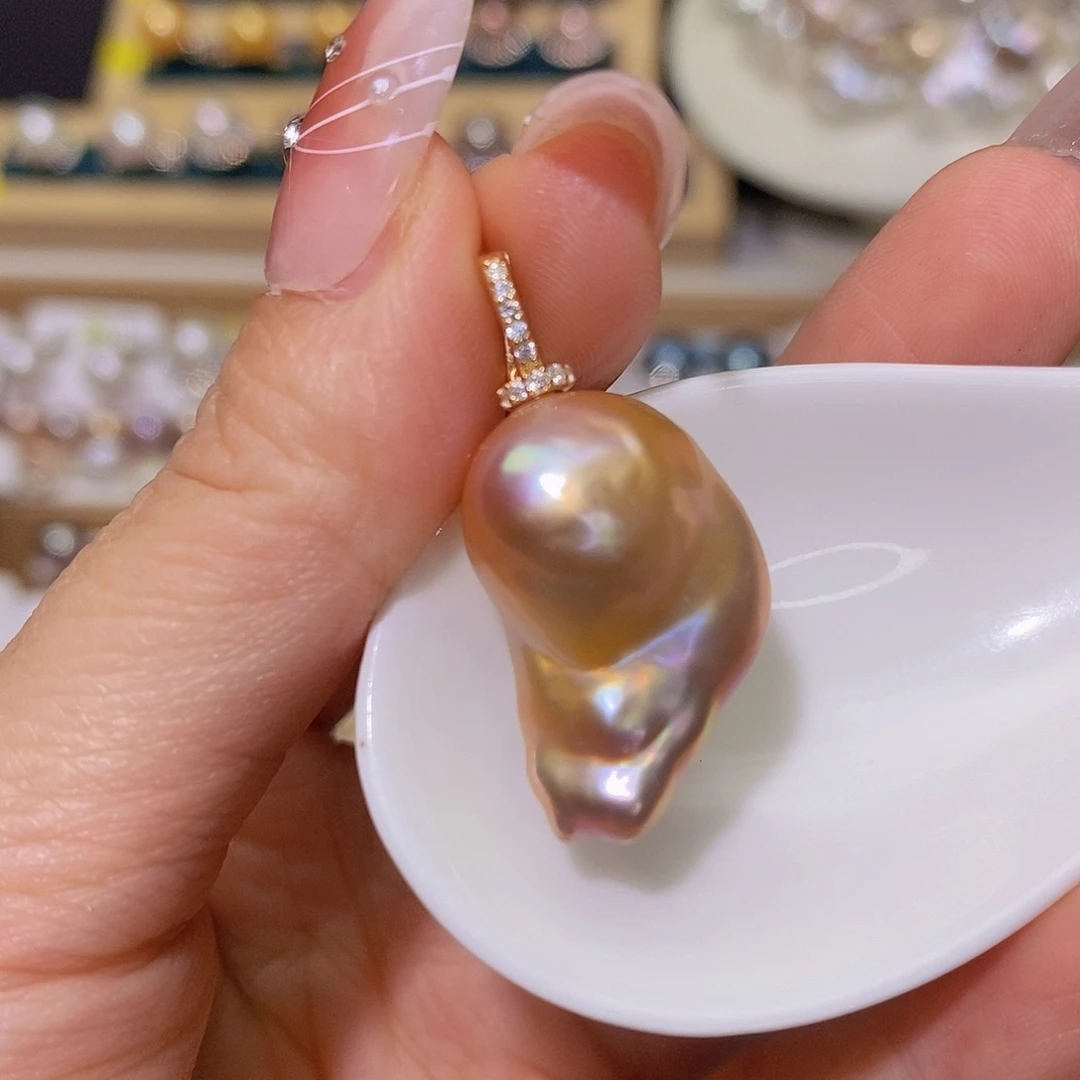 淡水珍珠颈饰银S925镶嵌