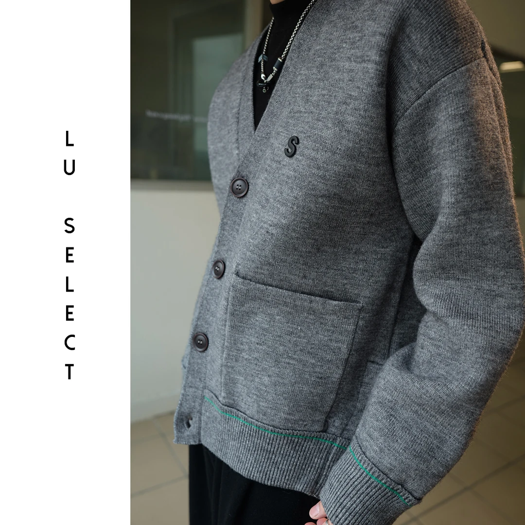 Lu SELECT 羊毛混纺亲肤柔软休闲百搭毛衣开衫 男女同款