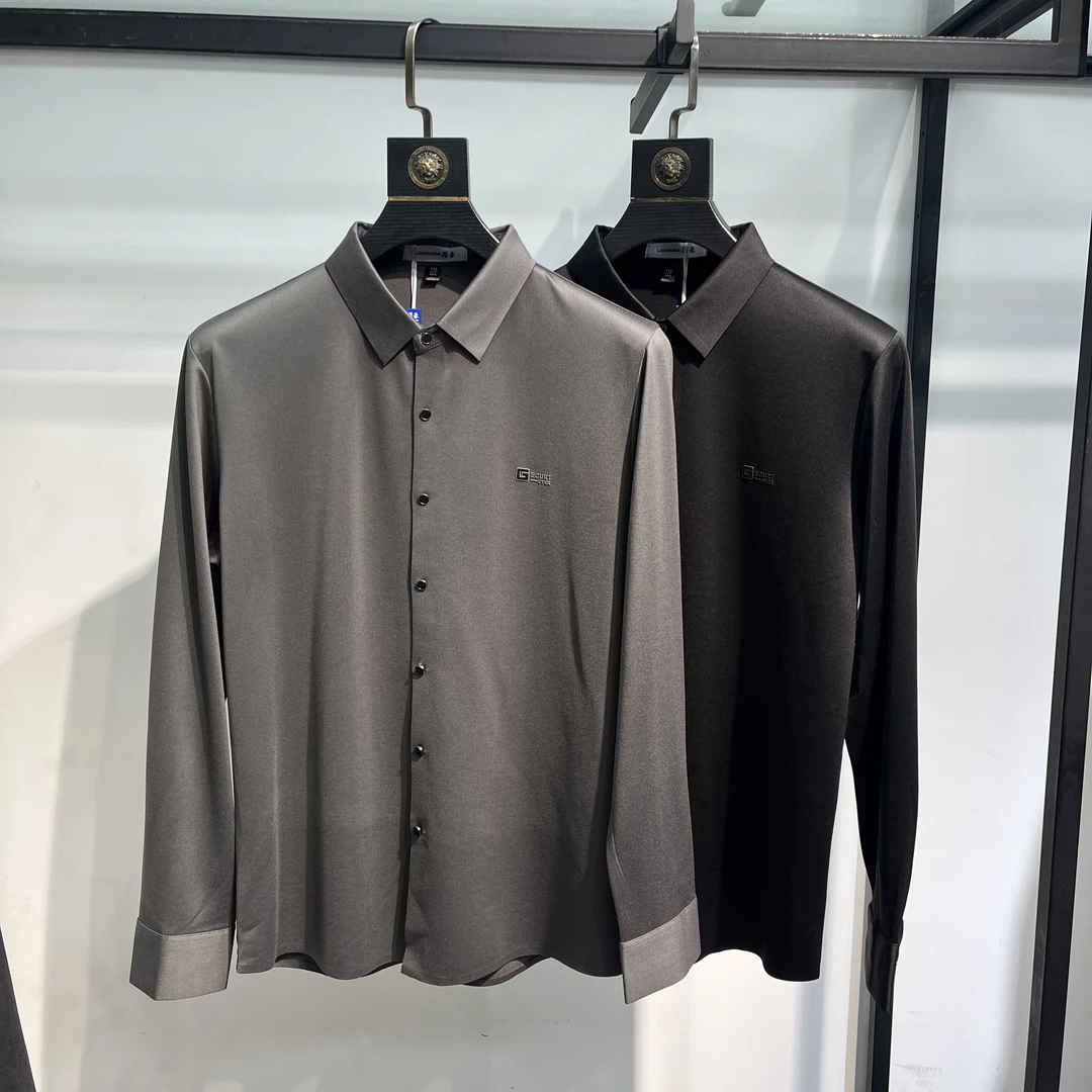 24年新款秋季净面男士衬衣-53087