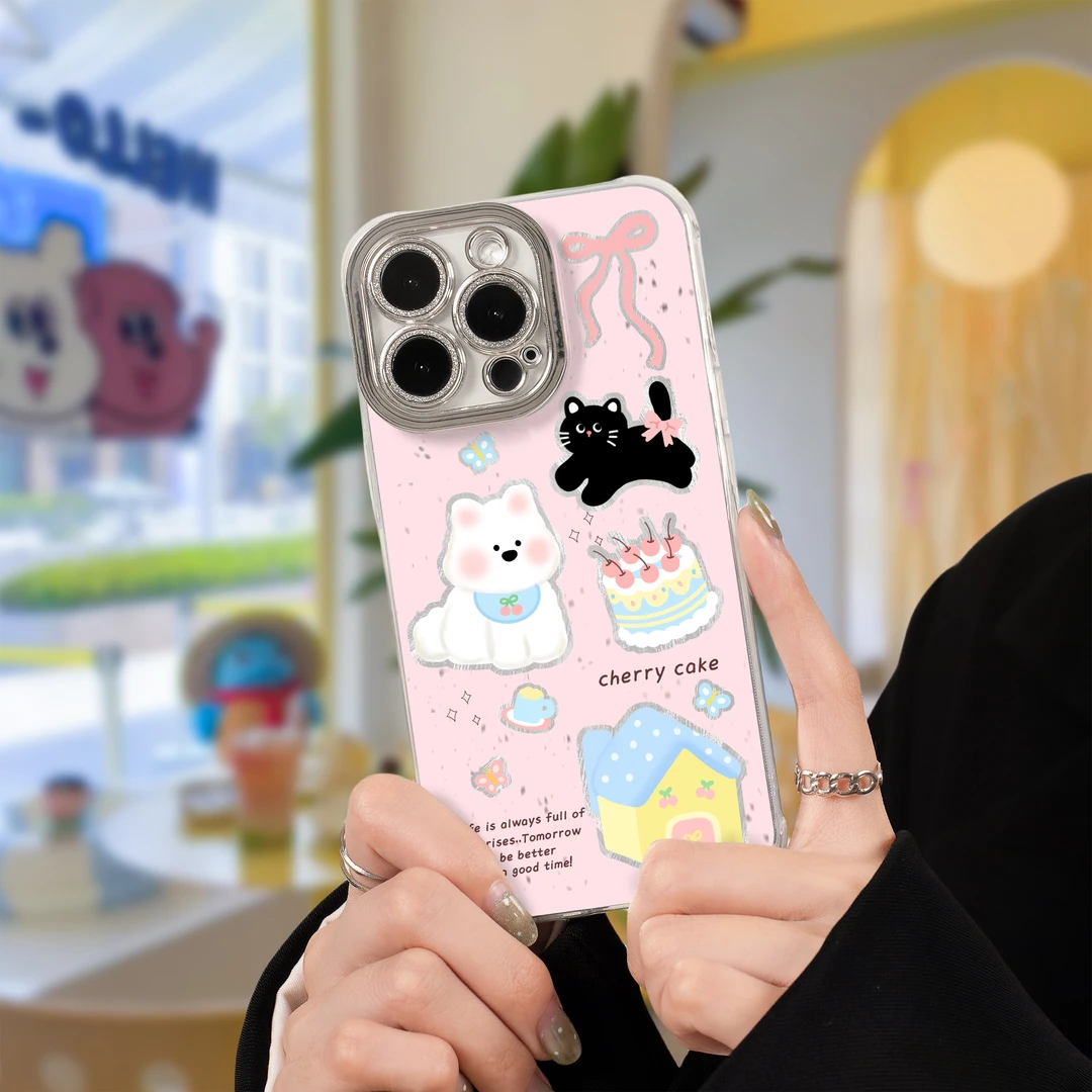 适用苹果16promax手机壳oppo保护套精孔15防摔数码壳镜头膜