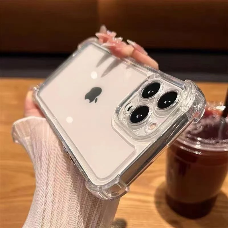 适用苹果15手机壳iPhone14气襄iPhone13透明iPhone12Pro四角防摔