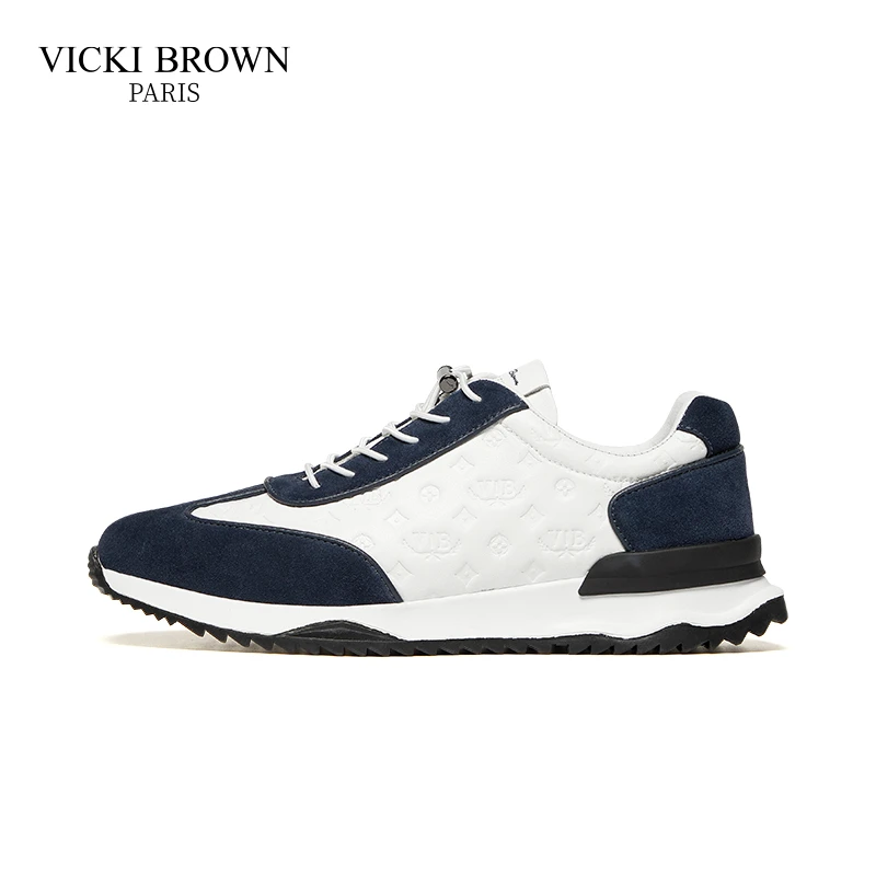VICKI BROWN轻奢男鞋时尚百搭印花户外复古低帮鞋休闲运动鞋潮鞋