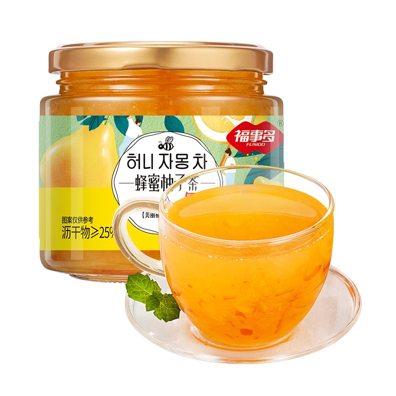 福事多蜂蜜柚子茶500g冲饮泡水饮品水果酱茶花果茶饮料