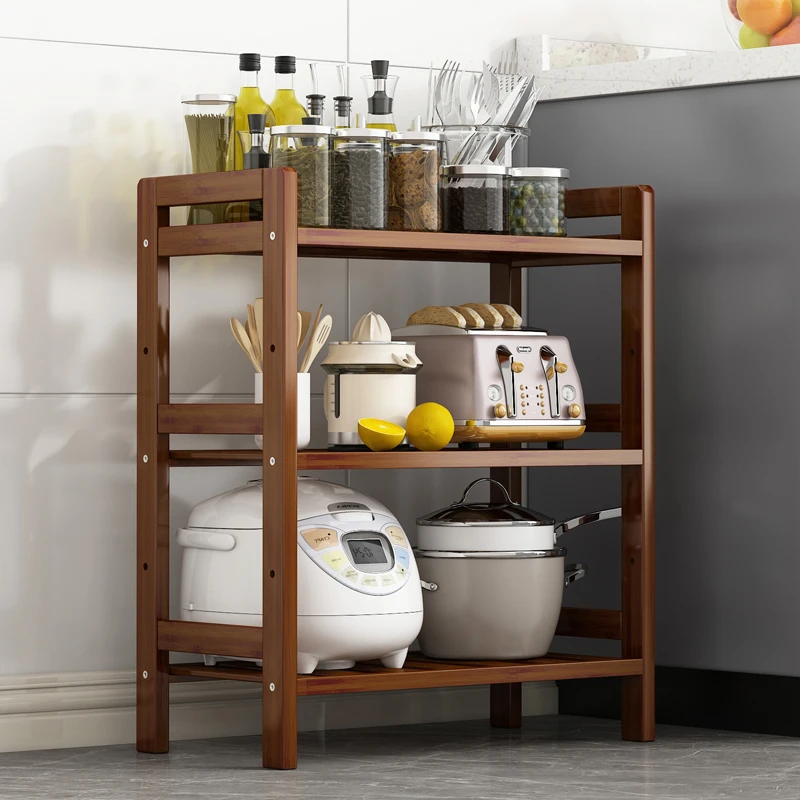 厨房置物架落地式多层用品大全家用锅调料置物架子果蔬碗碟收纳架