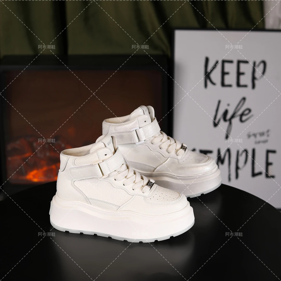 【阿布女鞋●霜华】 加绒时尚厚底增高6cm潮流百搭女士休闲鞋 10D800