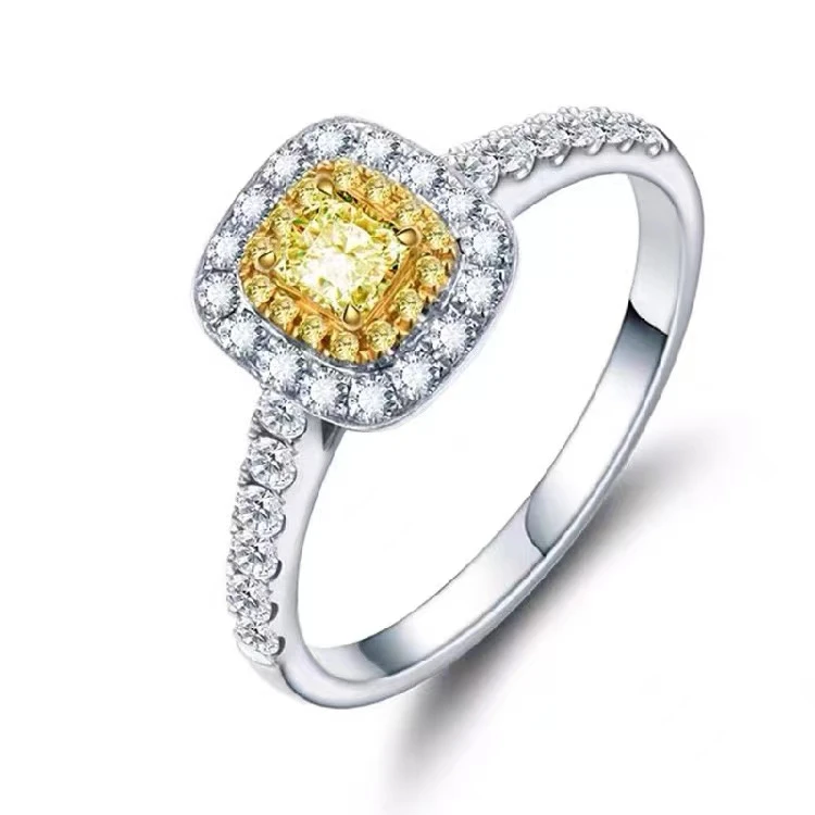 柠檬黄女士闭口戒指气质时尚轻奢精致