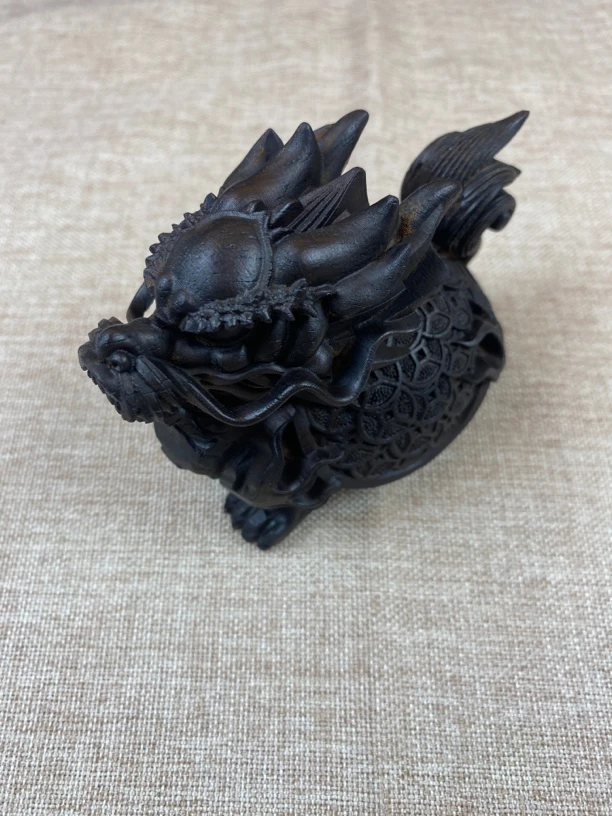 龙龟 原木雕刻工艺摆件雕刻摆件 宽10cm