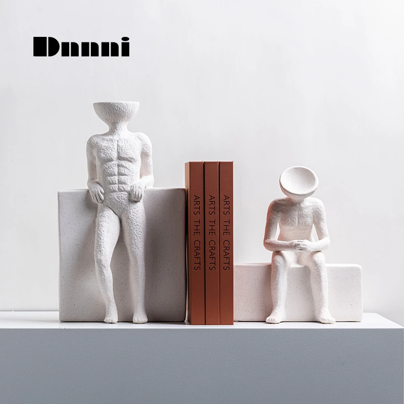 Dnnni抽象人物摆件陶瓷客厅桌面装饰品书房卧室样板间电视柜酒架