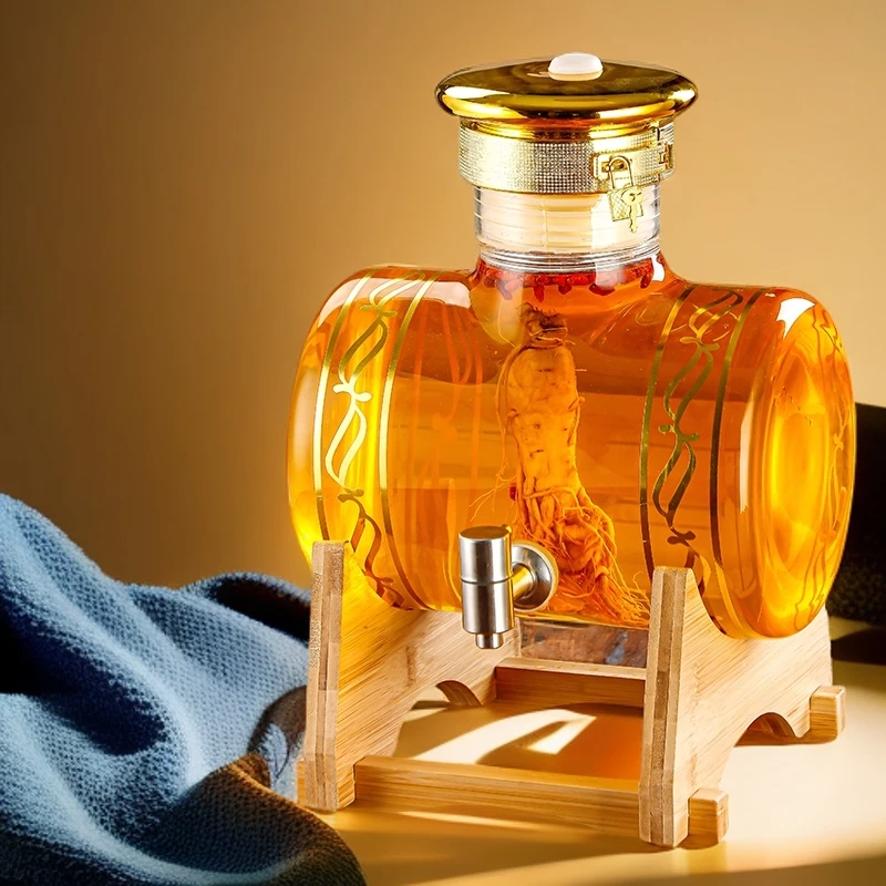 泡酒专用酒瓶玻璃容器高档加厚人参酿酒坛酒罐鹿茸长期存药酒桶