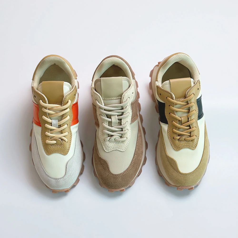 新款土豆家运动休闲鞋外贸阿甘鞋舒适Q弹厚底系带女鞋