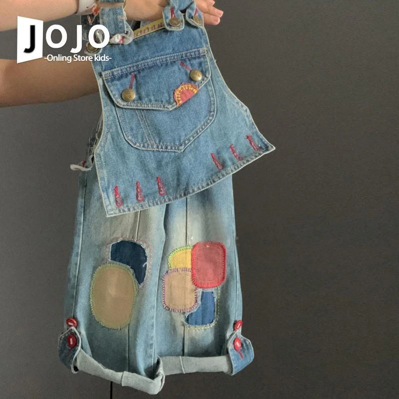 童装女童网红炸街套装裤子2025春装儿童蓝色阔腿裤马甲宝宝牛仔裤