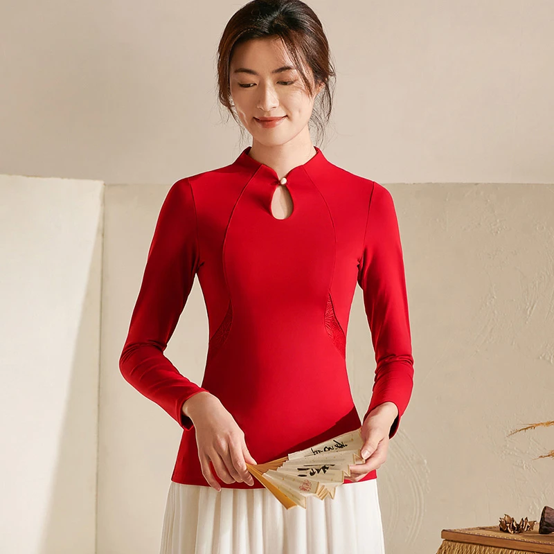 美愫国风禅修服上衣女修身瑜伽服长袖秋冬新款宽松时尚阔腿裤