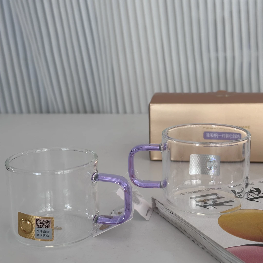 禾器晶彩·清禾对杯多规格 高硼硅 两只装 品茗杯 茶杯