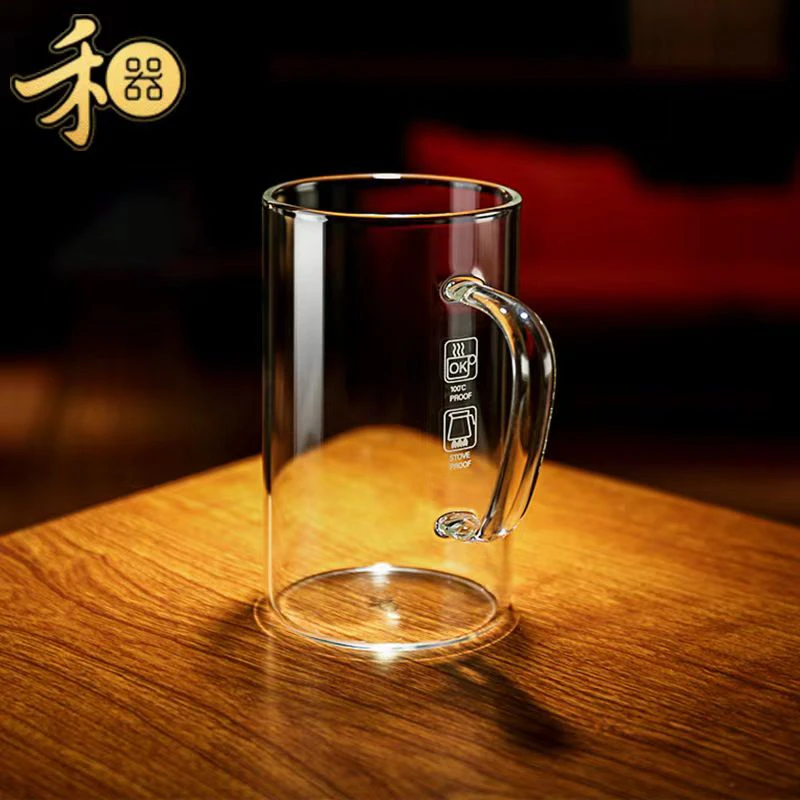 【感恩回馈】禾器晶彩·清简杯 高硼硅 玻璃茶杯 个人杯 办公杯
