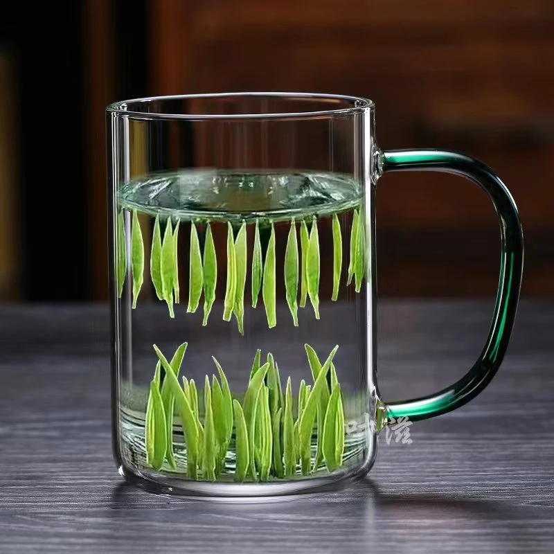 叶滋茶杯水杯泡茶杯耐热高硼硅玻璃绿茶杯防爆杯子加厚